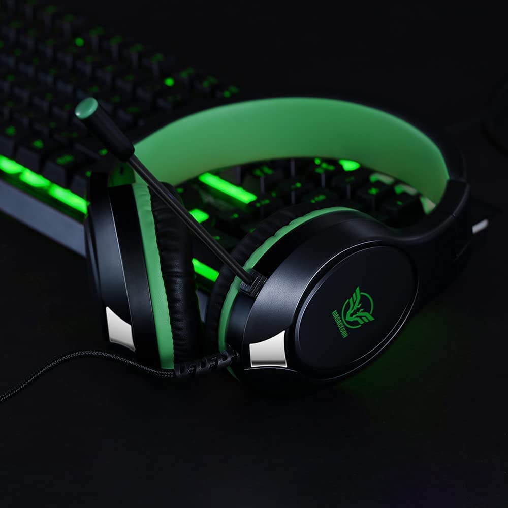 Casque Gamer Masacegon H11 Retro clairage led Vert Amzi Group