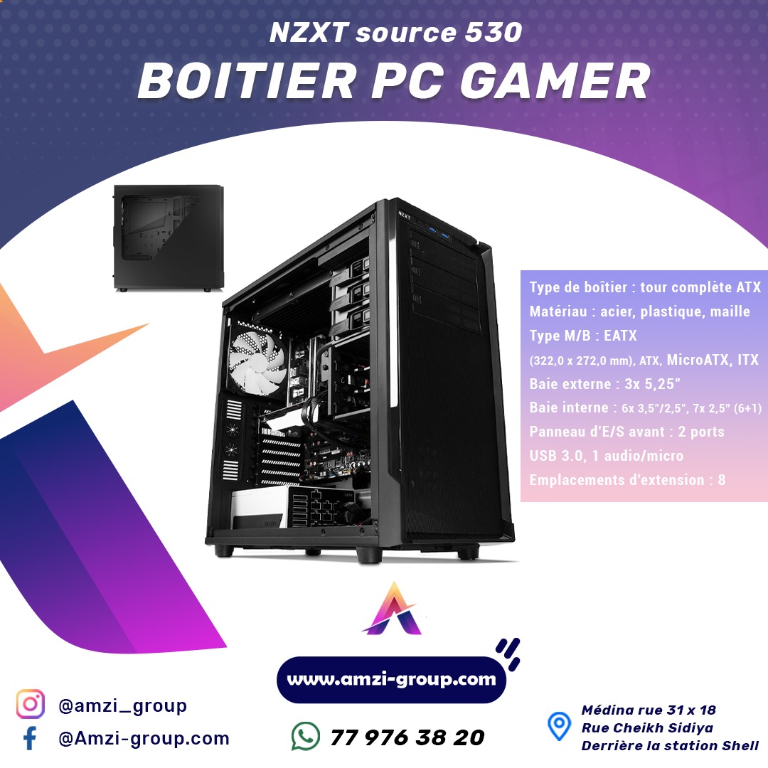 Boitier gamer - Nzxt source 530 – Amzi Group