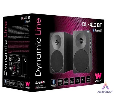 Woxter SO26-077 Dynamic Line DL-410 FX Gaming Speaker, Stereo 2.0, zelfversterkend, met 150 W, hout, 10,2 cm woofer, zwart, 3,5 mm : Woxter