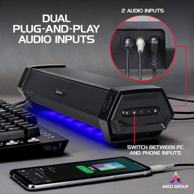 Paire D'enceintes LED PC Gamer MX E-07 – USB, Neuves Sous Blister